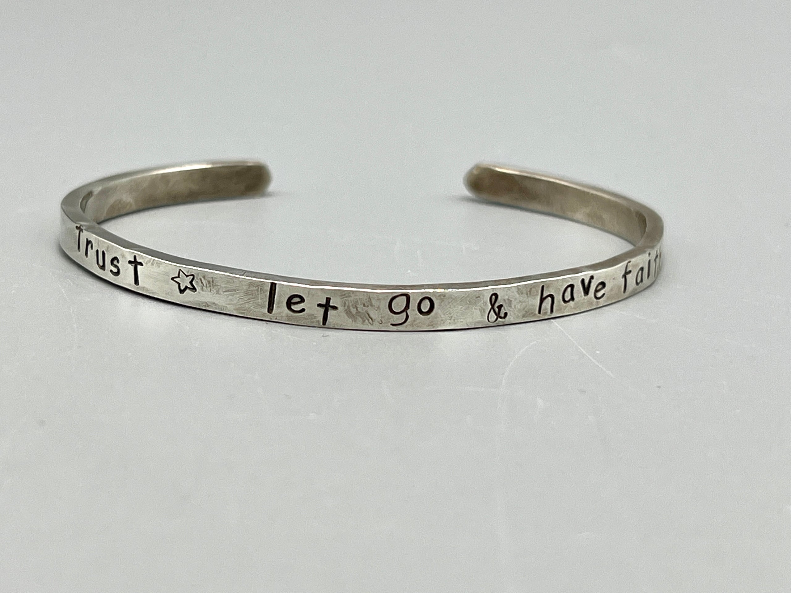 Sterling silver inspirational cuff bracelets deals
